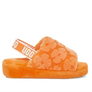 UGG Fluff Yeah Slide Orange Poppy Size 9